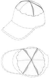 Portion of a cap