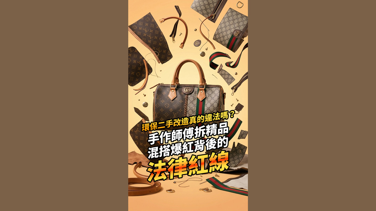 環保二手改造真的違法嗎？手作師傅拆精品混搭爆紅背後的法律紅線