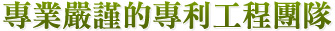 專業嚴謹的專利工程團隊