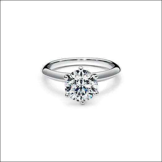 Tiffany® Setting 鉑金訂婚戒指