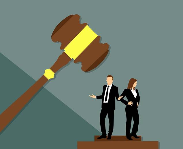 Divorce, Separation, Judge, Wife, Husband, Concept