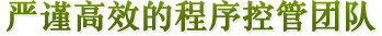 严谨高效的程序控管团队